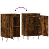 Vitrinenschrank Liugi aus geräucherter Eiche 40x35x70cm (Holz)