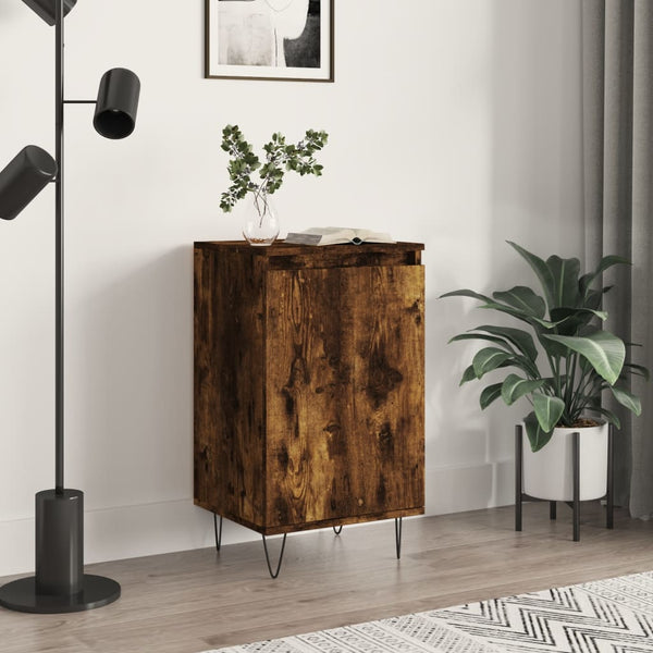 Vitrinenschrank Liugi aus geräucherter Eiche 40x35x70cm (Holz)