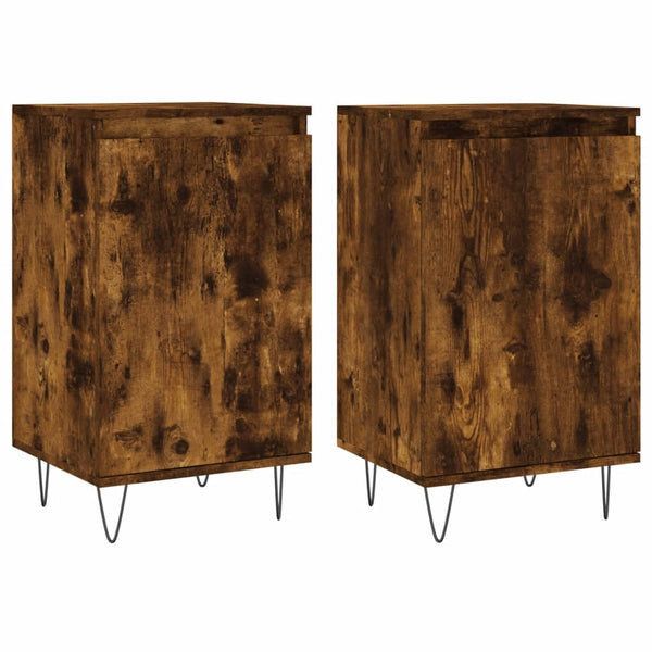 Sideboards Luigo 40x35x70cm aus Rauchereiche (2 Stück Holz)