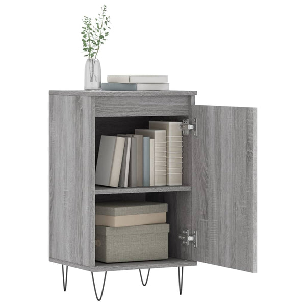 Graues Sideboard Liugi 40x35x70cm (2 Stück, Holz)