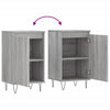 Graues Sideboard Liugi 40x35x70cm (2 Stück, Holz)