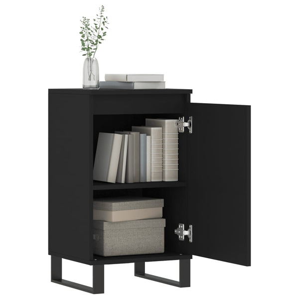 Schwarze Kommoden Doria 40x35x70cm (2 Stück Holz)