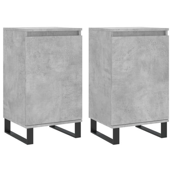 Betongraue Nachtschränke Doria 40x35x70cm (2 St. Holz)