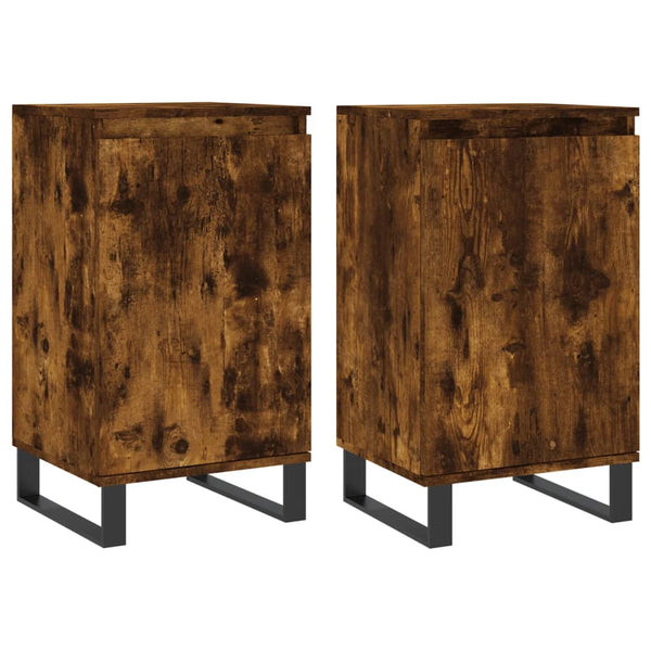 Ablage aus geräucherter Eiche Doria 40x35x70cm (2 St., Holz)