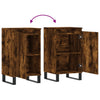 Ablage aus geräucherter Eiche Doria 40x35x70cm (2 St., Holz)