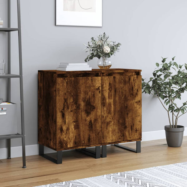 Ablage aus geräucherter Eiche Doria 40x35x70cm (2 St., Holz)