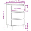 Weißes Sideboard Melica 40x35x70cm (Holz)
