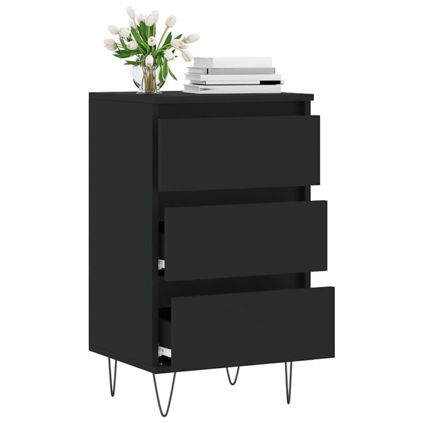 Schwarze Kommode Jessika 40x35x70cm (Holz)