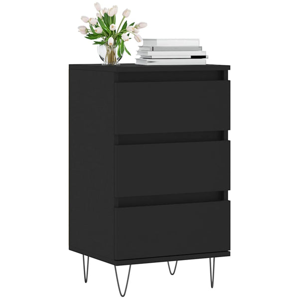 Schwarze Kommode Jessika 40x35x70cm (Holz)