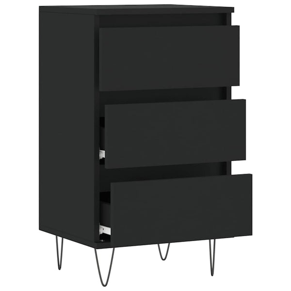 Schwarze Kommode Jessika 40x35x70cm (Holz)