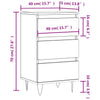Schwarze Kommode Jessika 40x35x70cm (Holz)