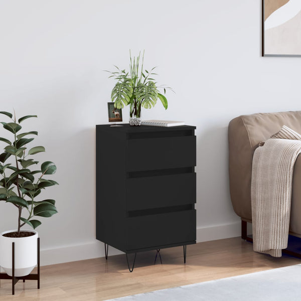 Schwarze Kommode Jessika 40x35x70cm (Holz)