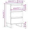 Räuchereiche Anrichte Tinis 40x35x70cm (Holz)