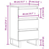 Graues Sideboard Tinis 40x35x70cm (Holz)