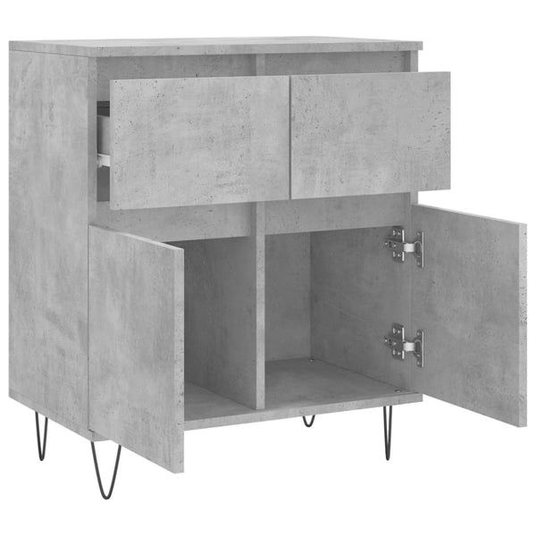 Betongraues Sideboard Eceterina 60x35x70cm (Holz)
