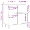 Betongraues Sideboard Eceterina 60x35x70cm (Holz)