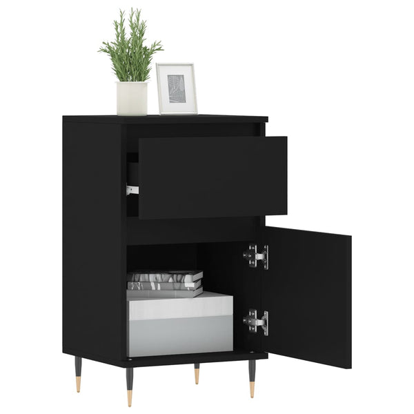 Schwarze Kommoden Mabelle 40x35x70cm (2 Stk. Holz)