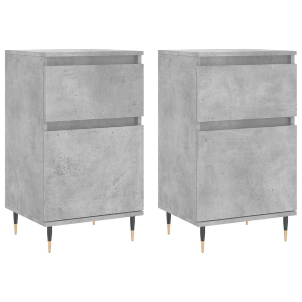 Betongraue Sideboards Mabelle 40x35x70cm (2 Stück Holz)