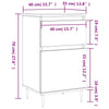 Betongraue Sideboards Mabelle 40x35x70cm (2 Stück Holz)