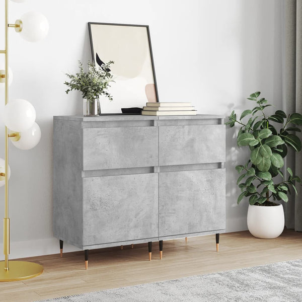 Betongraue Sideboards Mabelle 40x35x70cm (2 Stück Holz)