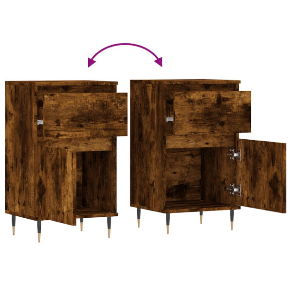 Sideboard Mabelle aus Räuchereiche 40x35x70cm (Holz)