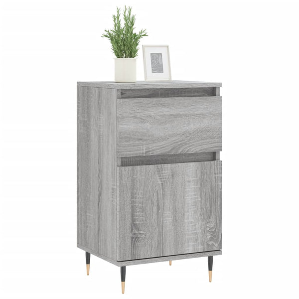 Graues Sideboard Mabelle 40x35x70cm (2 Stück Holz)