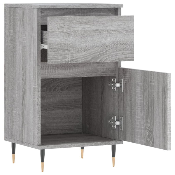 Graues Sideboard Mabelle 40x35x70cm (2 Stück Holz)