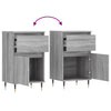 Graues Sideboard Mabelle 40x35x70cm (2 Stück Holz)