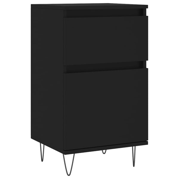 Schwarze Kommoden Lonna 40x35x70cm (2 Stück, Holz)