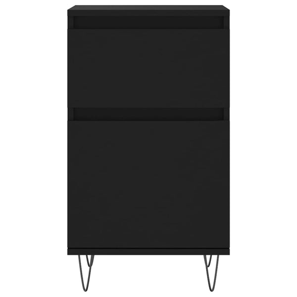 Schwarze Kommoden Lonna 40x35x70cm (2 Stück, Holz)