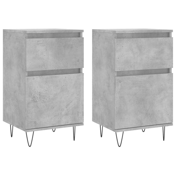 Betongraue Sideboards Lonna 40x35x70cm (2 Stück Holz)
