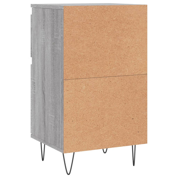 Graues Nachttischchen Lonna 40x35x70cm (2 Stück Holz)