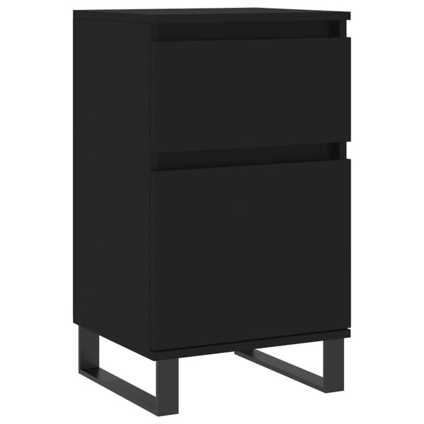 Schwarze Kommoden Siladie 40x35x70cm (2 Stück Holz)