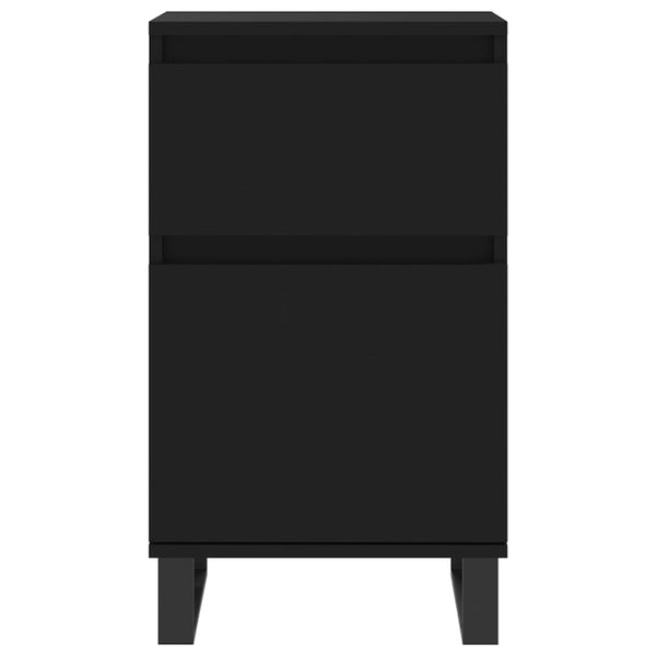 Schwarze Kommoden Siladie 40x35x70cm (2 Stück Holz)