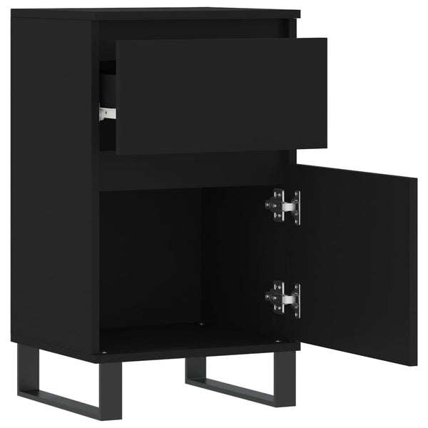 Schwarze Kommoden Siladie 40x35x70cm (2 Stück Holz)