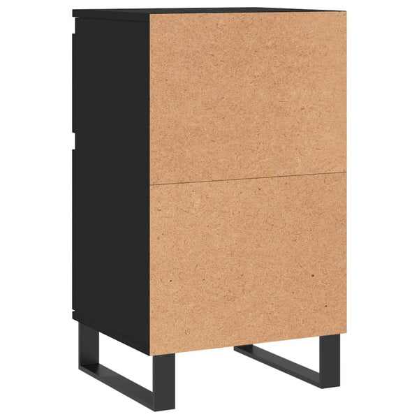 Schwarze Kommoden Siladie 40x35x70cm (2 Stück Holz)