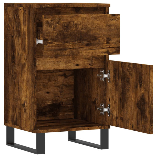 Räuchereiche Sideboard Siladie 40x35x70cm (2 Stück, Holz)