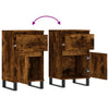 Räuchereiche Sideboard Siladie 40x35x70cm (2 Stück, Holz)