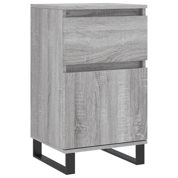 Graue Nachttische Siladie 40x35x70cm (2 Stück Holz)