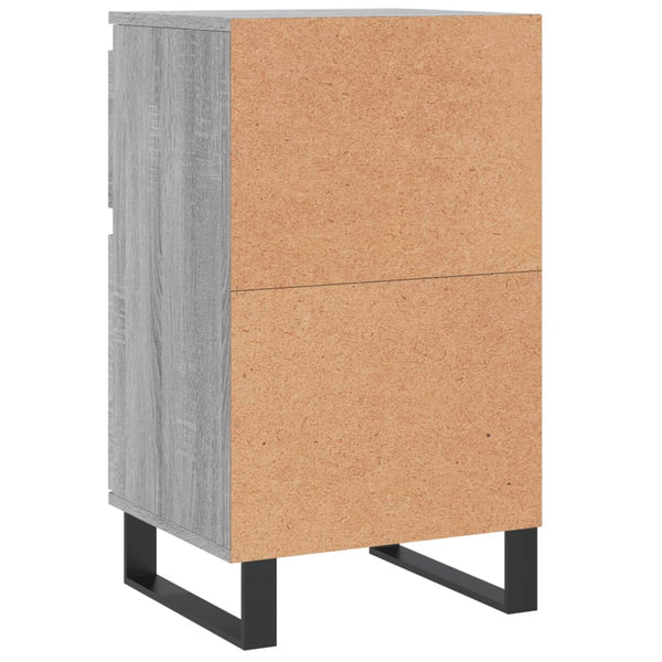 Graue Nachttische Siladie 40x35x70cm (2 Stück Holz)