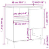 Graues Sideboard Leontina 60x35x70cm (Holz)