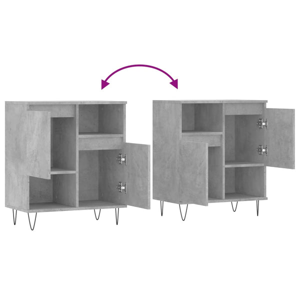 Betongraues Sideboard Otilia 60x35x70cm (Holz)