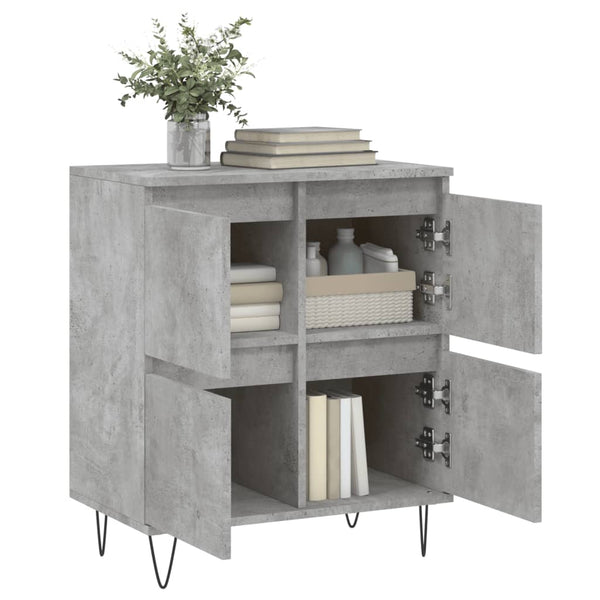 Betongraues Sideboard Omisim 60x35x70cm (Holz)