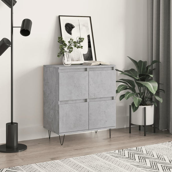 Betongraues Sideboard Omisim 60x35x70cm (Holz)