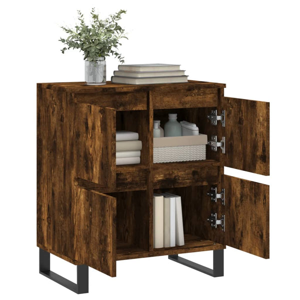 Sideboard Rauch-Eiche Raiif 60x35x70cm (Holz)