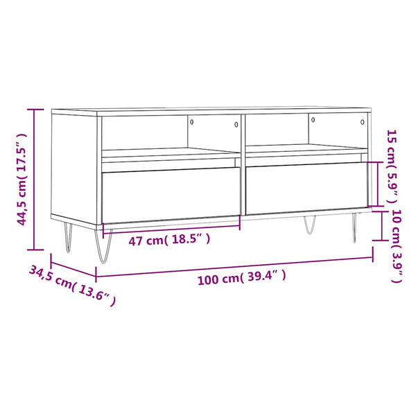 Savutammi tv-taso Suraianu 100x34,5x44,5cm (puinen)