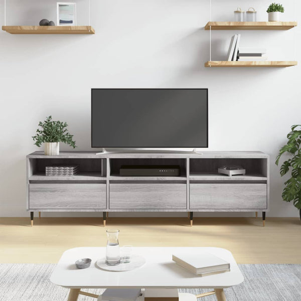Graues TV-Möbel Monna 150x30x44,5cm (Holz)