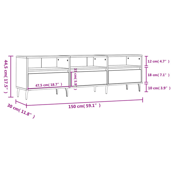 TV-Schrank Savutammi Bulucea 150x30x44,5cm (Holz)