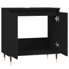 Badezimmerschrank Maftita 58x33x60cm, Schwarz (Holz)