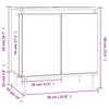 Badezimmerschrank Maftita 58x33x60cm, Schwarz (Holz)